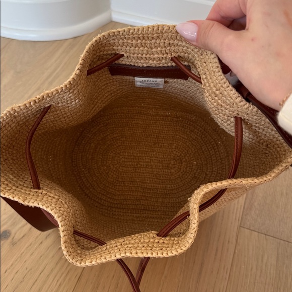 Sezane Farrow Rafia bucket bag - Picture 5 of 5